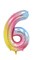Rainbow Gradient Colorful Number Balloon Foil Balloon F07M1-77-6